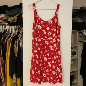 Red Floral Dress